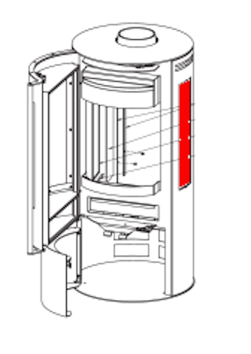 Fireplace Amarant Zijglas links binnen